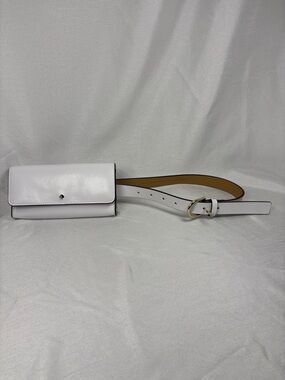 Kate spade ♠️ White Leather Belt Bag with Gold Buckle